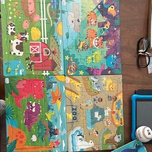 Chuckle & Roar Colorful Animal Puzzle Set of 4